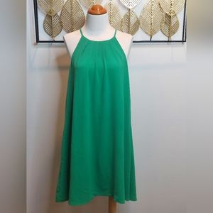 TCEC Kelly Green Halter Dress, Medium